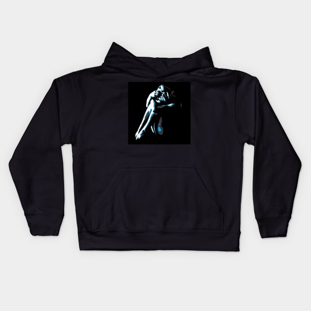 woman silhouette art Kids Hoodie by Leticia Diab